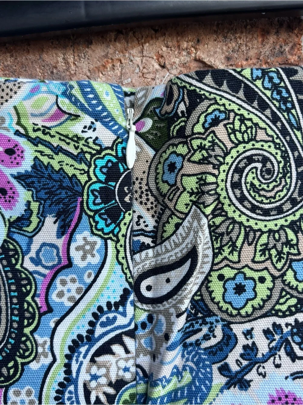 Talbots Paisley Pencil Skirt - Green, Blue, Pink